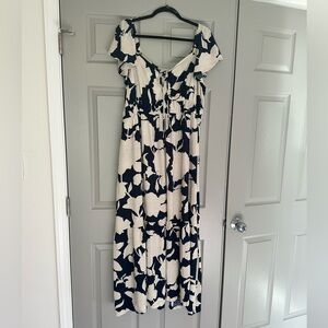 Ava & Viv Navy and White Maxi Dress